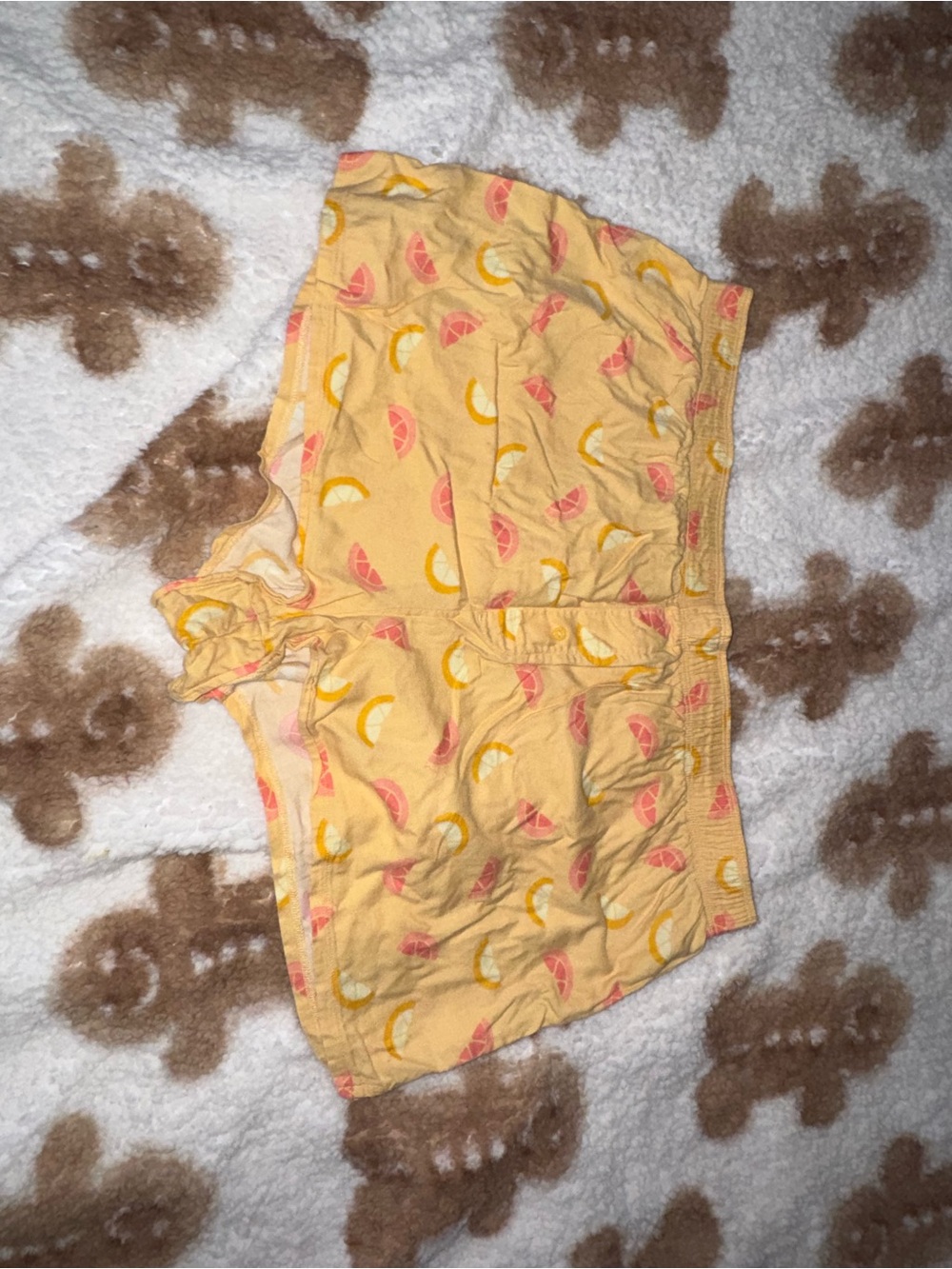 PINK Victoria's Secret Yellow Citrus Sleep Shorts